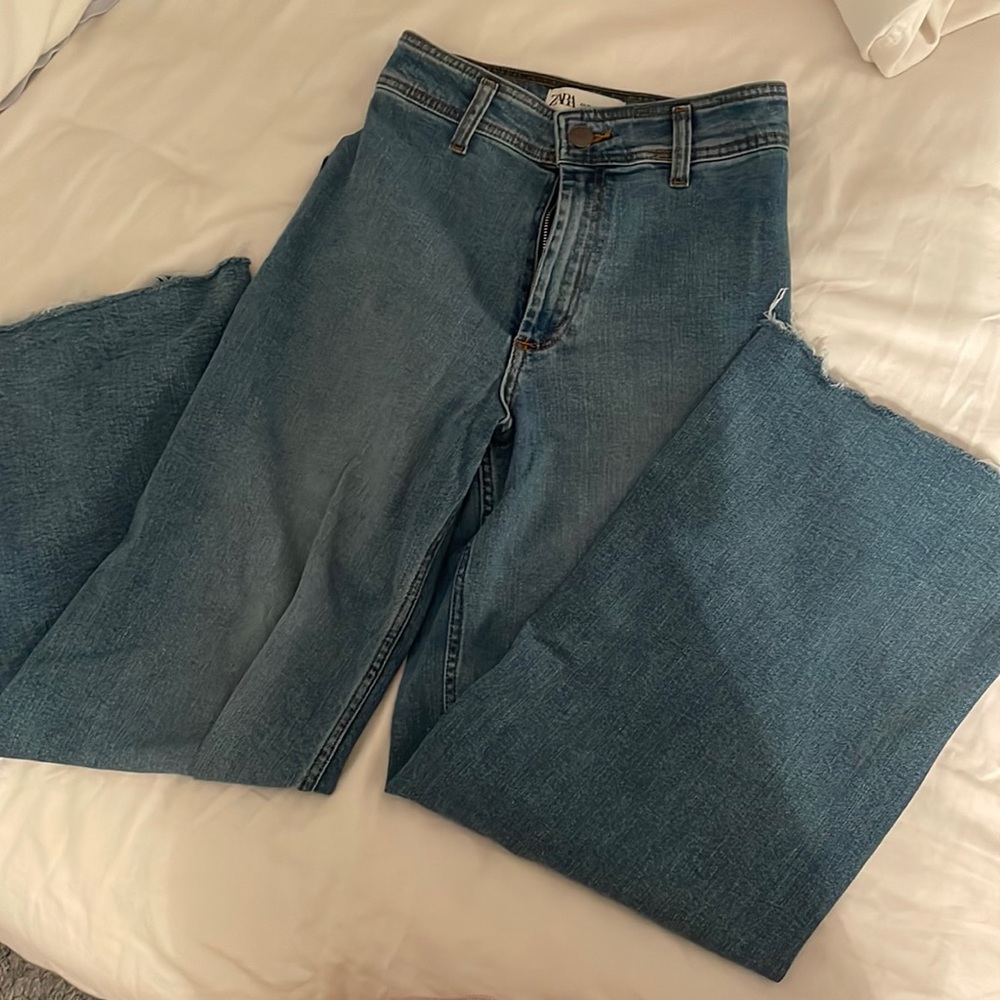 Zara marine straight jeans